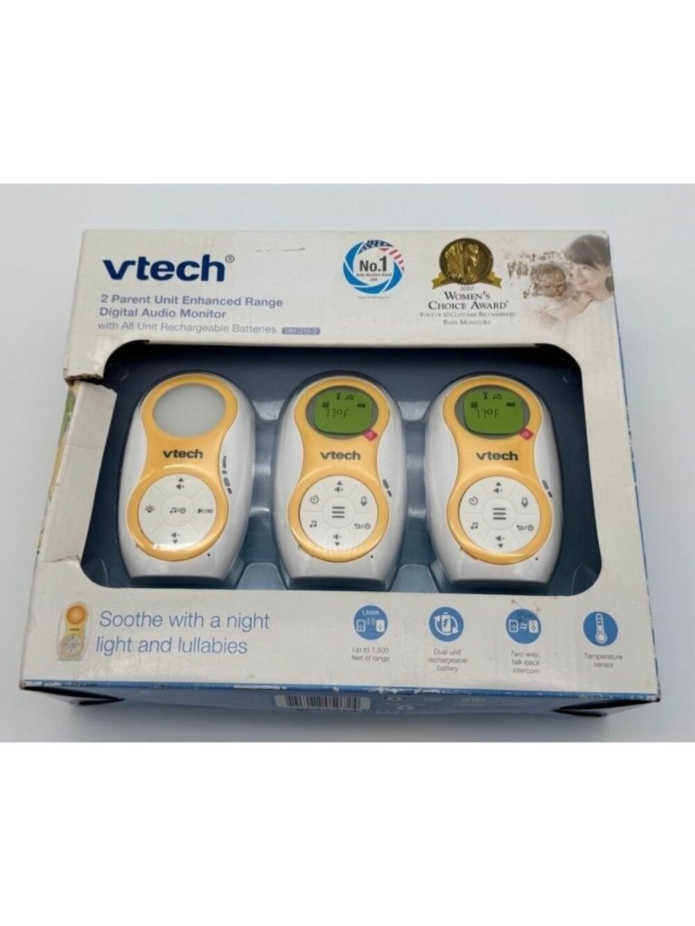 Vtech 2 Parent Unit Enhanced Range Digital Audio Baby Monitor New Sealed Box